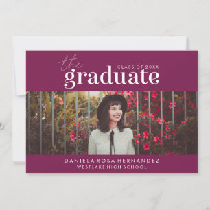 THE BOLD GRADUATE PHOTO GRADUATION INVITATION