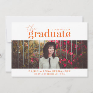 THE BOLD GRADUATE   PHOTO GRADUATION INVITATION