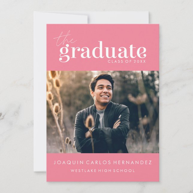 THE BOLD GRADUATE | PHOTO GRADUATION INVITATION (Front)