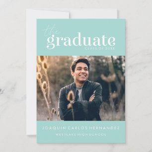 THE BOLD GRADUATE   PHOTO GRADUATION INVITATION