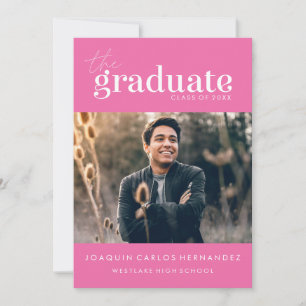 THE BOLD GRADUATE PHOTO GRADUATION INVITATION
