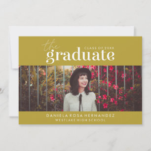 THE BOLD GRADUATE PHOTO GRADUATION INVITATION