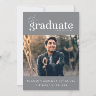 THE BOLD GRADUATE PHOTO GRADUATION INVITATION