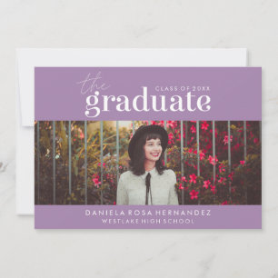 THE BOLD GRADUATE   PHOTO GRADUATION INVITATION