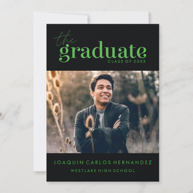 THE BOLD GRADUATE | PHOTO GRADUATION INVITATION (Front)