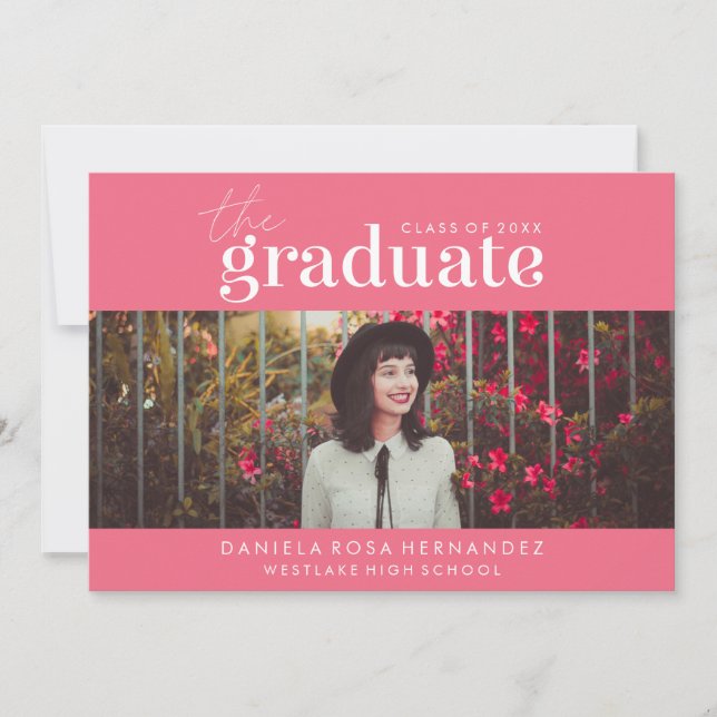 THE BOLD GRADUATE | PHOTO GRADUATION INVITATION (Front)