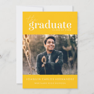 THE BOLD GRADUATE PHOTO GRADUATION INVITATION