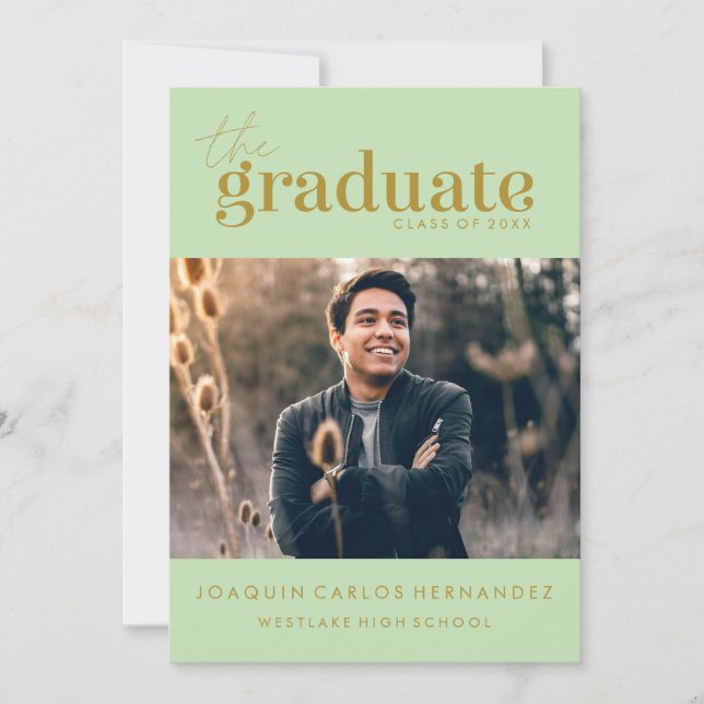 THE BOLD GRADUATE | PHOTO GRADUATION INVITATION (Front)