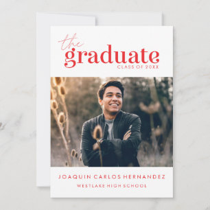 THE BOLD GRADUATE PHOTO GRADUATION INVITATION