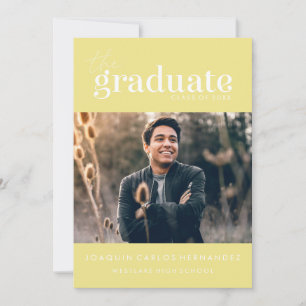 THE BOLD GRADUATE PHOTO GRADUATION INVITATION
