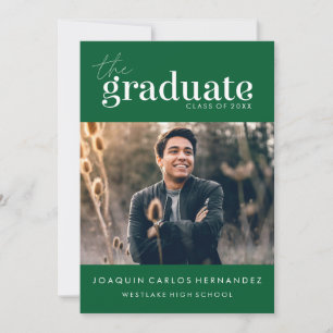 THE BOLD GRADUATE   PHOTO GRADUATION INVITATION