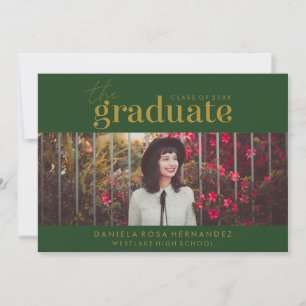 THE BOLD GRADUATE   PHOTO GRADUATION INVITATION