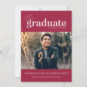 THE BOLD GRADUATE PHOTO GRADUATION INVITATION