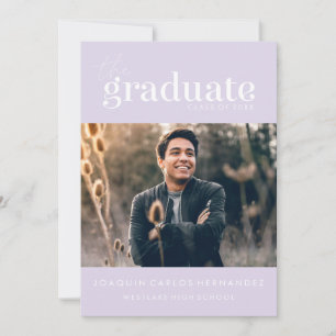 THE BOLD GRADUATE PHOTO GRADUATION INVITATION