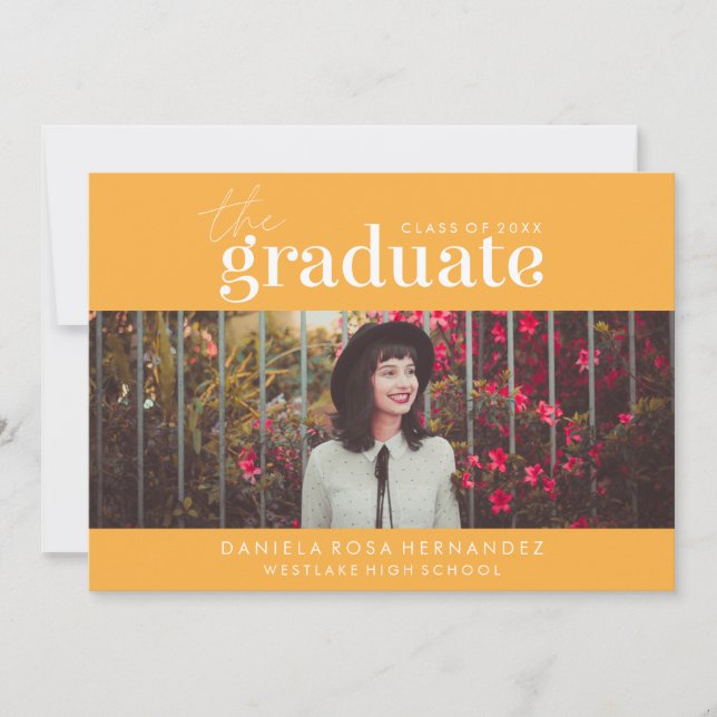 THE BOLD GRADUATE | PHOTO GRADUATION INVITATION (Front)