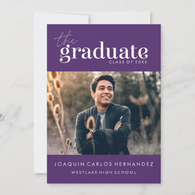 THE BOLD GRADUATE | PHOTO GRADUATION INVITATION (Front)