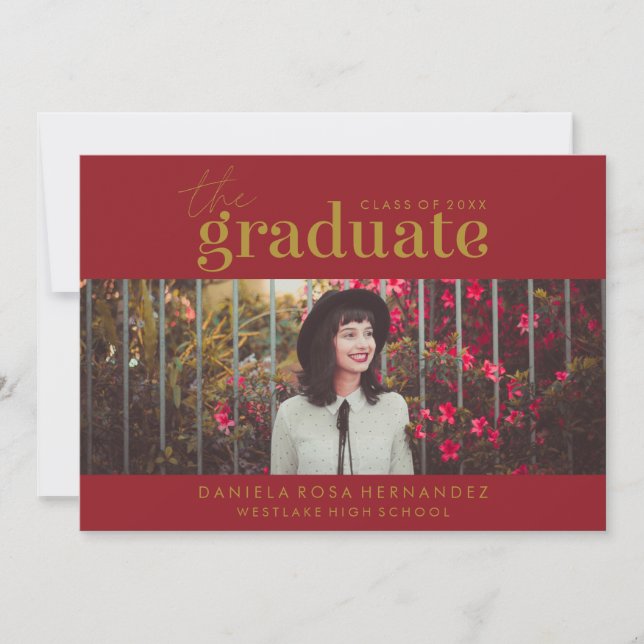 THE BOLD GRADUATE | PHOTO GRADUATION INVITATION (Front)