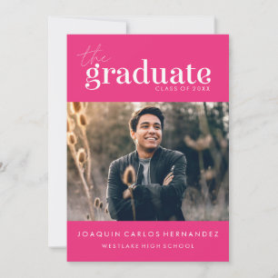 THE BOLD GRADUATE   PHOTO GRADUATION INVITATION