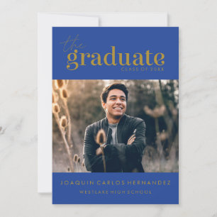 THE BOLD GRADUATE   PHOTO GRADUATION INVITATION