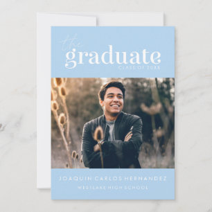 THE BOLD GRADUATE   PHOTO GRADUATION INVITATION