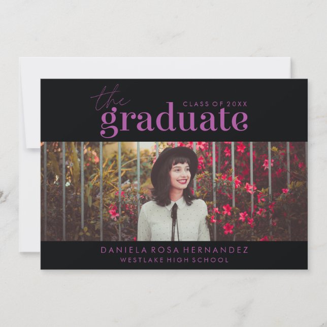 THE BOLD GRADUATE | PHOTO GRADUATION INVITATION (Front)