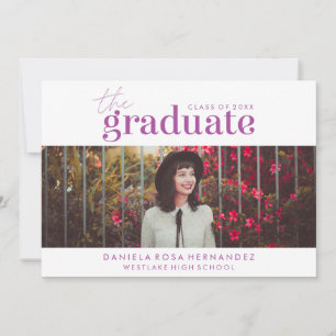 THE BOLD GRADUATE   PHOTO GRADUATION INVITATION