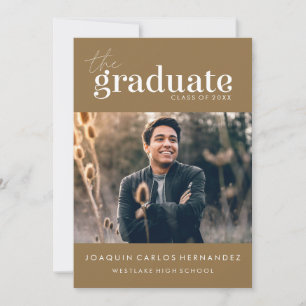 THE BOLD GRADUATE   PHOTO GRADUATION INVITATION