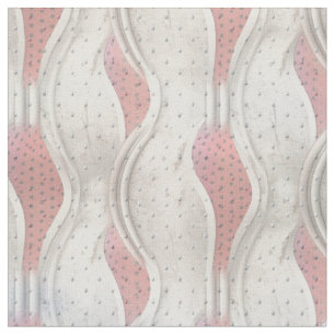 The Bold Metallic 3D Red  Cream Texture look Fabric