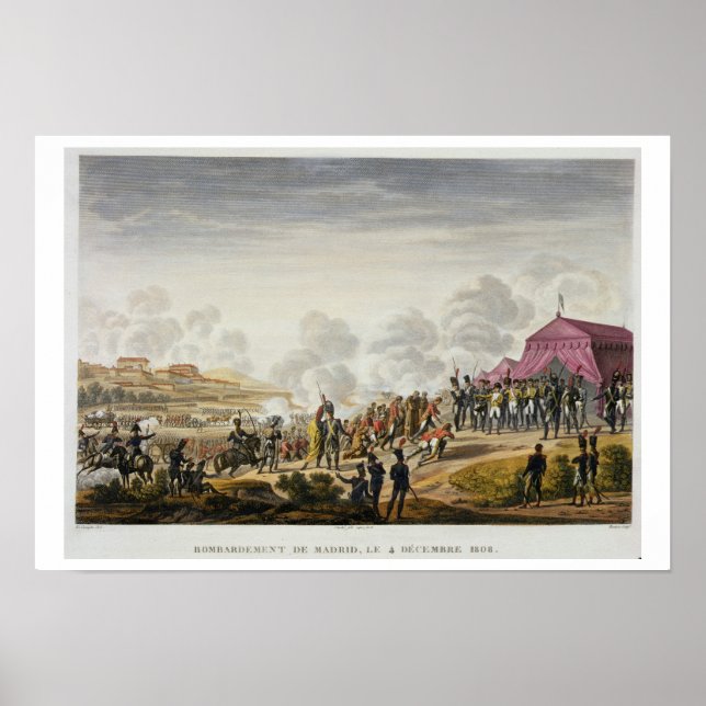 The Bombardment of Madrid, 4 December 1808, engrav Poster (Front)
