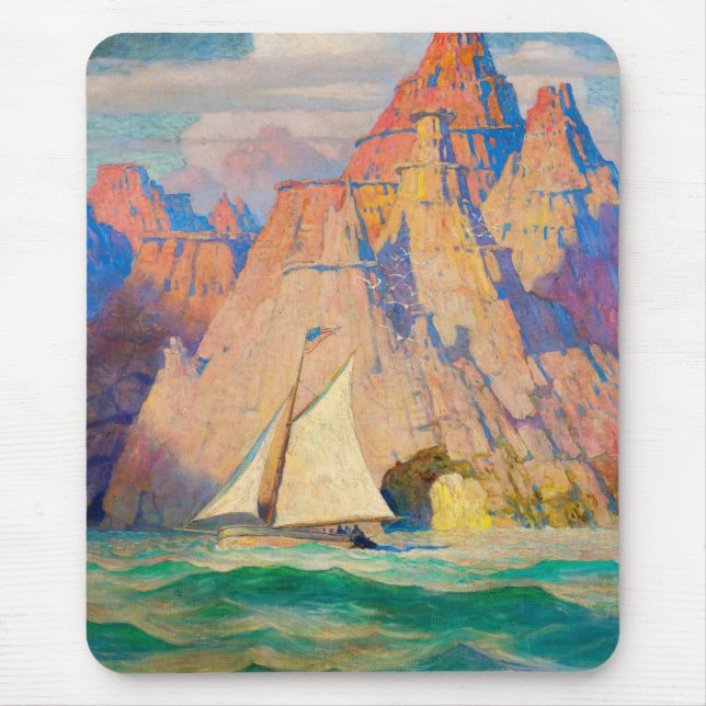 The Bonadventure by Newell Convers Wyeth Mouse Mat (Front)