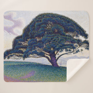The Bonaventure Pine, Oil Painting, Paul Signac Sherpa Blanket