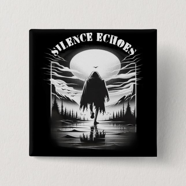 The Bone Shadow: Reflections in the Desert  15 Cm Square Badge (Front)