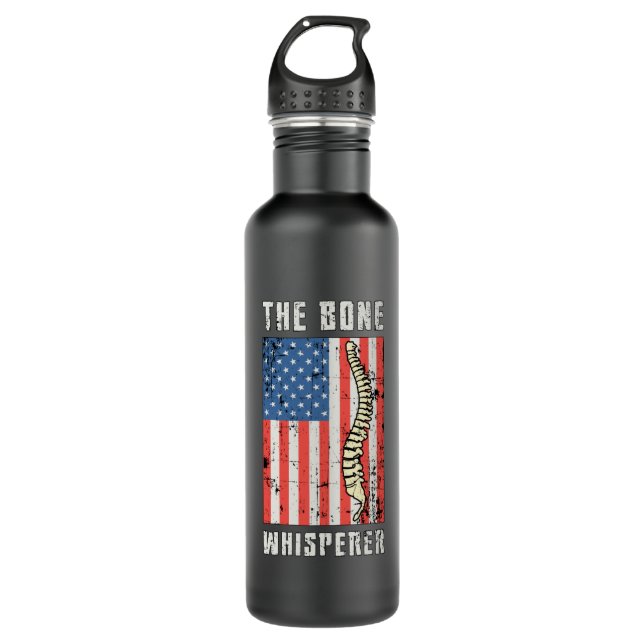 The Bone Whisperer Chiropractor Spine Chiropractic 710 Ml Water Bottle (Front)