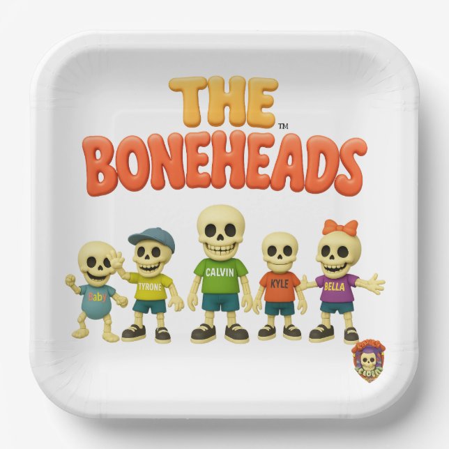 The Boneheads™ Party Plate (Front)