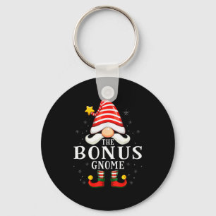 The Bonus Gnome Christmas Group Family Pajama Key Ring