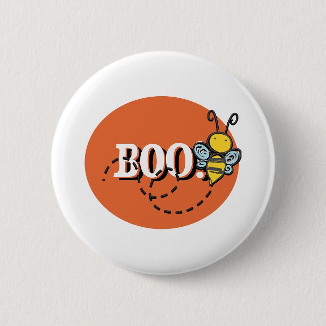 The Boo Bee 6 Cm Round Badge (Front)