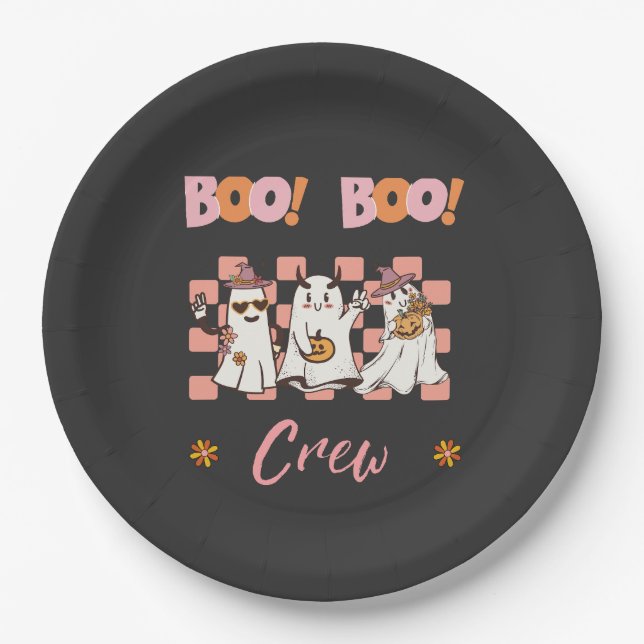 The Boo Boo Crew Halloween Paper Plate (Front)