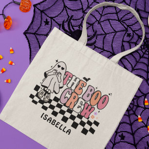 The Boo Crew Cute Ghost Halloween Personalised Tote Bag