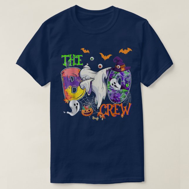 The Boo Crew Funny Ghost Dabbing Halloween Costume T-Shirt (Design Front)
