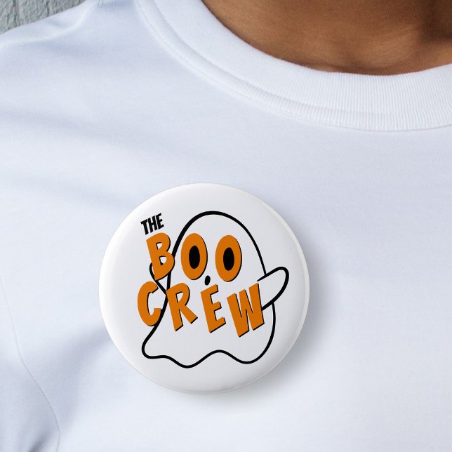 The Boo Crew Ghost Family Halloween White 6 Cm Round Badge (the boo crew ghost Halloween white button pin)