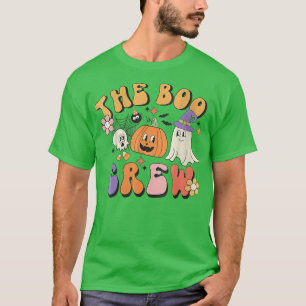 The Boo Crew, Groovy Halloween Squad, Spooky Ghost T-Shirt