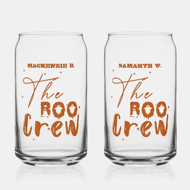 The Boo Crew Halloween Boo Drinkware Set Can Glass (Front)