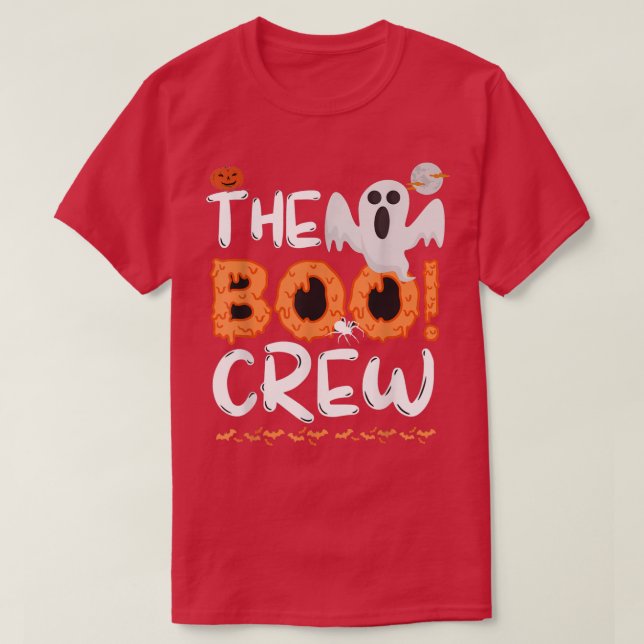 The Boo Crew Halloween Ghost Men Women Outfit Squa T-Shirt (Design Front)
