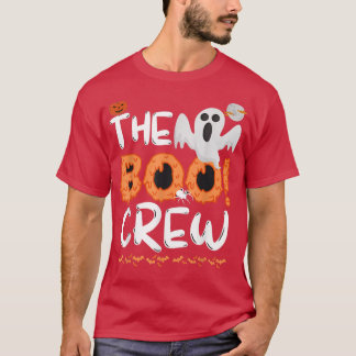 The Boo Crew Halloween Ghost Men Women Outfit Squa T-Shirt