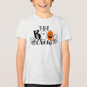 The Boo Crew Halloween Ghost Pumpkin Tri-Blend Shirt