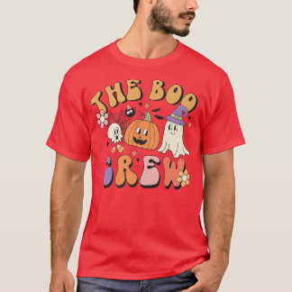 The Boo Crew Halloween Groovy Ghost Costume Witch  T-Shirt