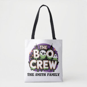 The Boo Crew Halloween Trick or Treat Family Name Tote Bag