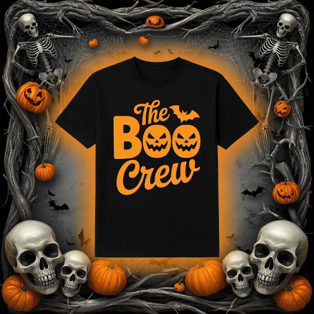 The Boo Crew Jack-O'-Lantern & Bat Halloween T-Shirt (Creator Uploaded)