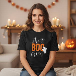 The Boo Crew Orange and Black Halloween Family T-Shirt