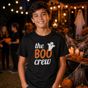 The Boo Crew Orange Halloween Family Matching Kids T-Shirt